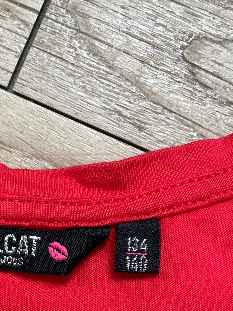 CoolCat Kinder T-Shirt Rot Biene Schriftzug Gr. 134/140 4