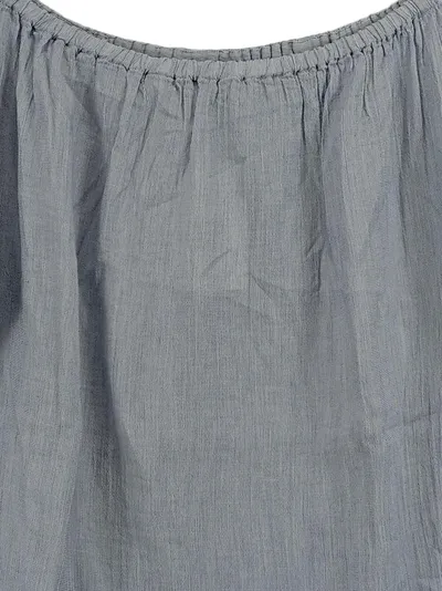 0039 Italy Damen T-Shirt Oberteil Blau Gr. 40/L Casual Baumwolle