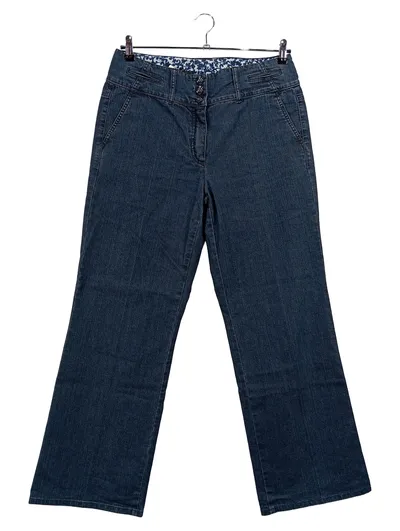 TAIFUN Damen Jeans Hose Straight Leg Blau Gr. W35/44/XXL