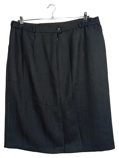 CANDA Damen Faltenrock Gr. 48 Schwarz Business Midirock
