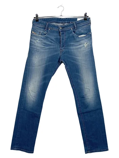 Diesel Herren Destroyed Jeans W31 L30 Blau Used Look Denim Hose