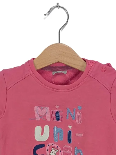 sigikid Mädchen Langarmshirt Rosa Gr. 68 Einhorn Motiv Baumwolle Casual
