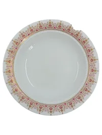 Eschenbach Bavaria Suppenteller Porzellan Herzmuster Gold Rosa 22cm 1
