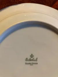 Eschenbach Bavaria Suppenteller Porzellan Herzmuster Gold Rosa 22cm 2