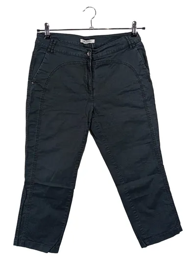 Betty Barclay Damen Stoffhose Capri Gr. 38 Schwarz Casual Baumwolle