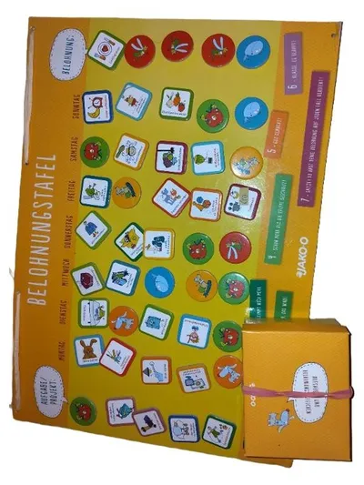 JAKO-O Belohnungstafel Sticker Set Kinder Aufgaben Belohnungszeichen Orange