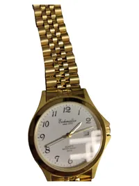 Eichmüller Herren Armbanduhr Quarz Goldfarben Metall Elegant Business 2