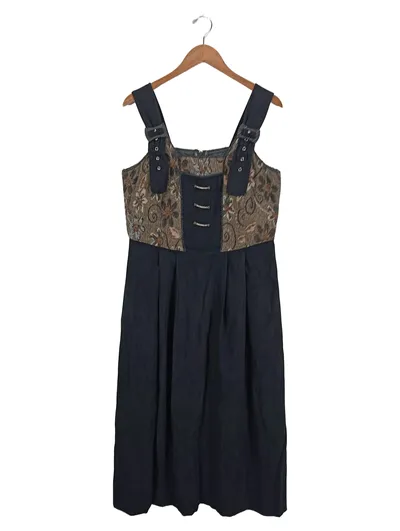 Rose-Dirndl Trachtenkleid Damen Gr. 42/XL Schwarz Traditionell Festlich