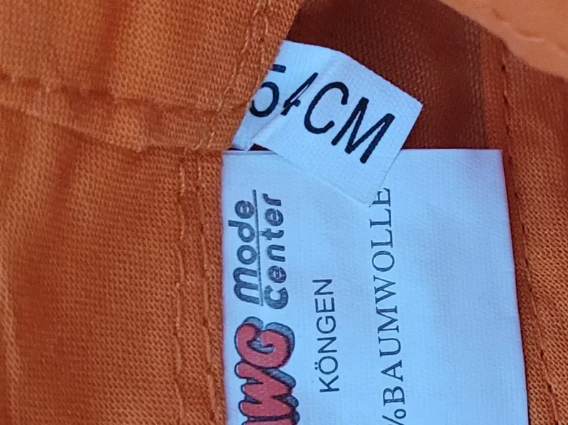AWG Mode Eimerhut Herren Damen Orange Gr. 54 Casual Fischerhut 3