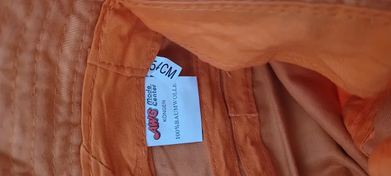 AWG Mode Eimerhut Herren Damen Orange Gr. 54 Casual Fischerhut 4