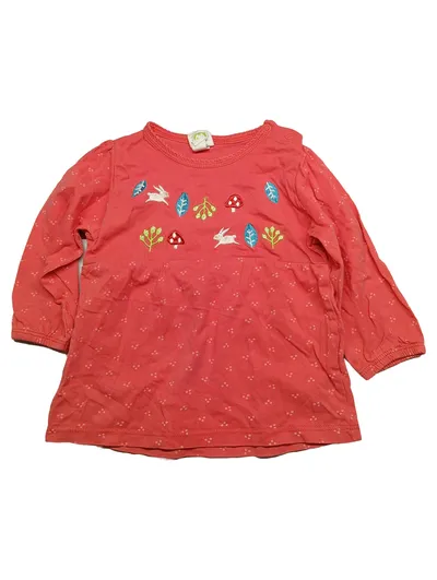 ALANA Baby Langarmshirt Gr. 80 Rosa Hasen Pilze Bio-Baumwolle