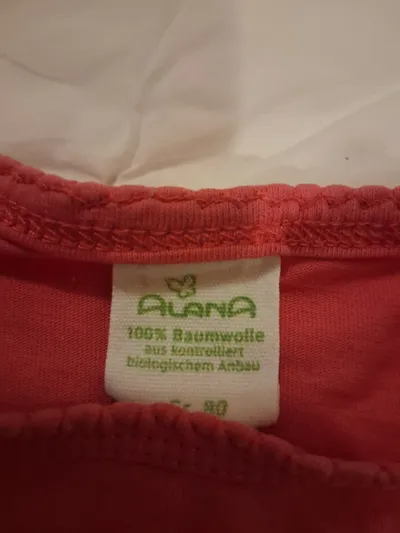 ALANA Baby Langarmshirt Gr. 80 Rosa Hasen Pilze Bio-Baumwolle