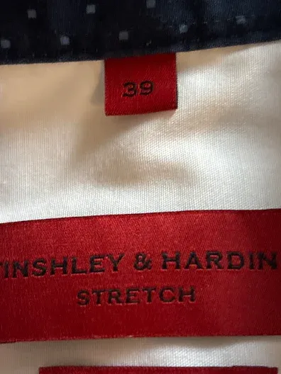 Finshley & Harding Herren Business Hemd Weiß Gr. 39/M Stretch Slim Fit 6