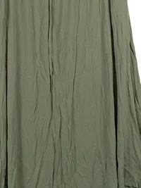 EMERY ROSE Damen Faltenrock Grün 5XL Casual Maxirock Viskose 3
