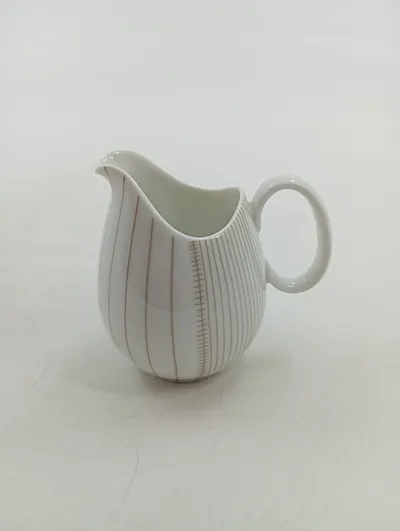 Thomas Milchkännchen Porzellan Weiß Gestreift Modern 9cm Höhe Alltag