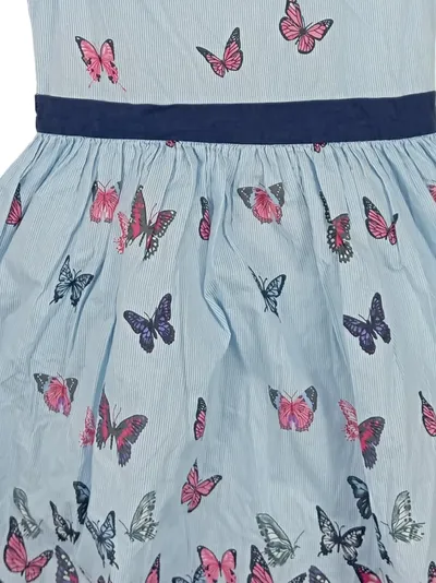 Happy Girls Kinder Sommerkleid Gr. 134 Blau Schmetterlingsmuster Farbenfroh