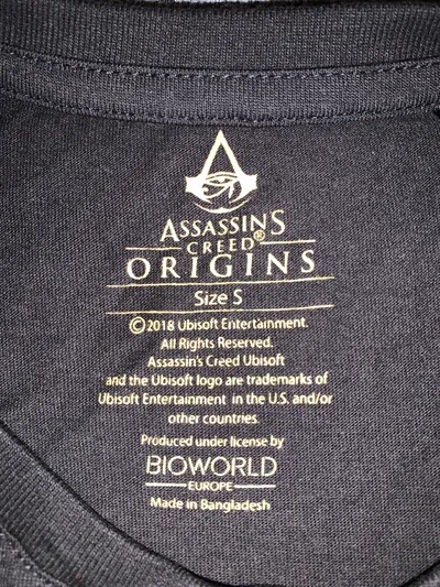 Assassin's Creed Origins T-Shirt Herren Gr. 46;S Schwarz Gaming Merch Ubisoft