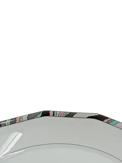 Eschenbach Bavaria Platzteller Porzellan geometrischer Rand weiß 22 cm