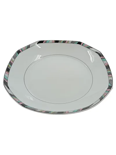 Eschenbach Bavaria Platzteller Porzellan Weiß Bunt Modern 22 cm
