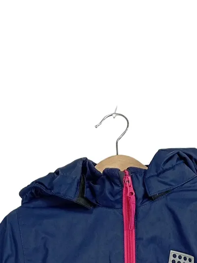 LEGO Wear Kinder Outdoorjacke Gr. 116 Blau Kapuze Reißverschluss Polyester