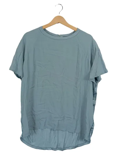 Luisa Cerano Damen T-Shirt Gr. 44/XXL Türkis Modern Acetat Seide
