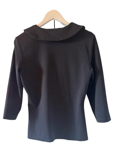Voodoo Vixen Damen Bluse L Schwarz Vintage 3/4-Arm
