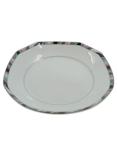 Eschenbach Bavaria Porzellan Essteller 22cm Modern Abstrakt Weiß Bunt