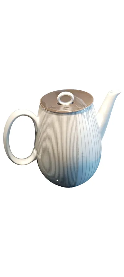 Thomas Teekanne Weiß Gestreift Modern Porzellan 19cm