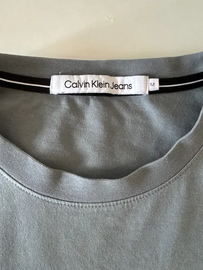 Calvin Klein Jeans Herren T-Shirt Gr. M Grün Casual Logo