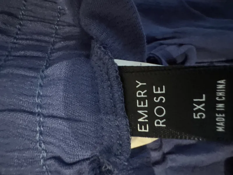 EMERY ROSE Damen Faltenrock 5XL Blau Casual Maxirock 2