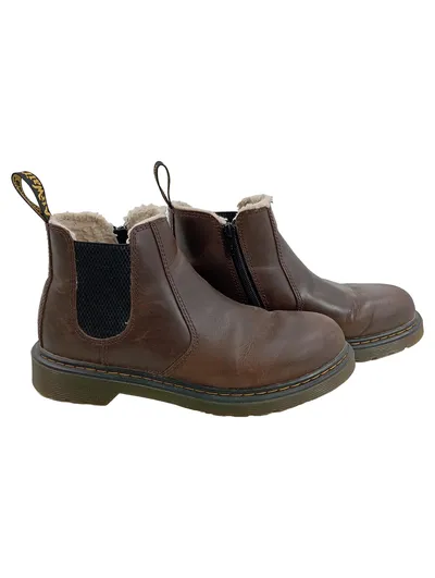 Dr. Martens Chelsea Boots Damen Stiefelette Braun Gr. 37 Casual Fellfutter