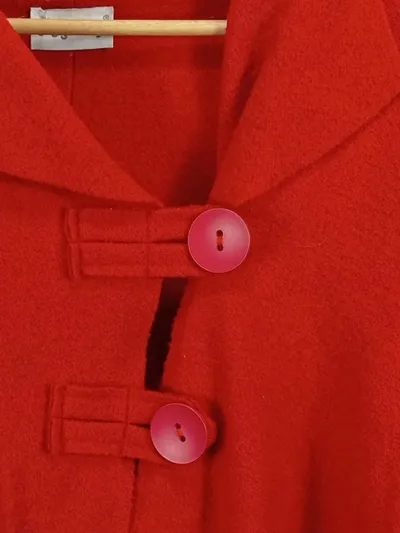 Crazy Damen Strickjacke Poncho Rot Gr. 42/XL Modern Wolle