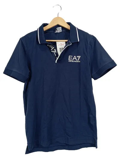 Emporio Armani Herren Poloshirt S Blau Casual Logo-Print