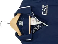 Emporio Armani Herren Poloshirt S Blau Casual Logo-Print 2