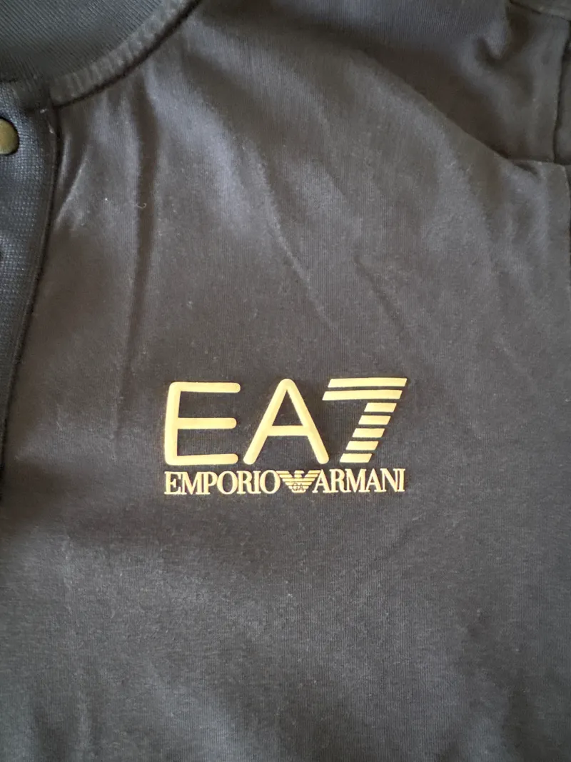 Emporio Armani Herren Poloshirt S Blau Casual Logo-Print 4