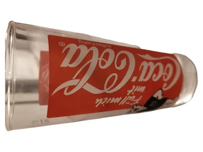Coca-Cola Glas UEFA EURO 96 England Trinkglas Transparent 250ml 18cm Retro