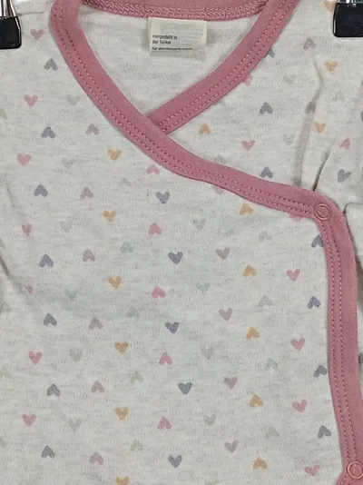 ALANA Baby Wickelbody Gr. 50/56 Mehrfarbig Herzen Baumwolle Kurzarm