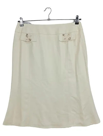 TUZZI A-Linienrock Damen Beige Pailletten Business Midirock Gr. 40 L