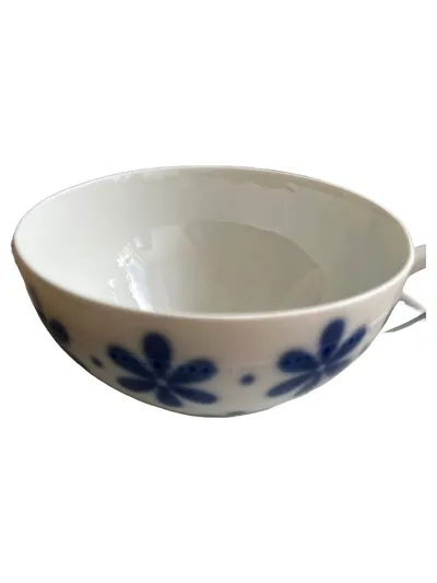 Arzberg INDIGO Tasse Untertasse Porzellan Weiß Blumen 2tlg Klassisch