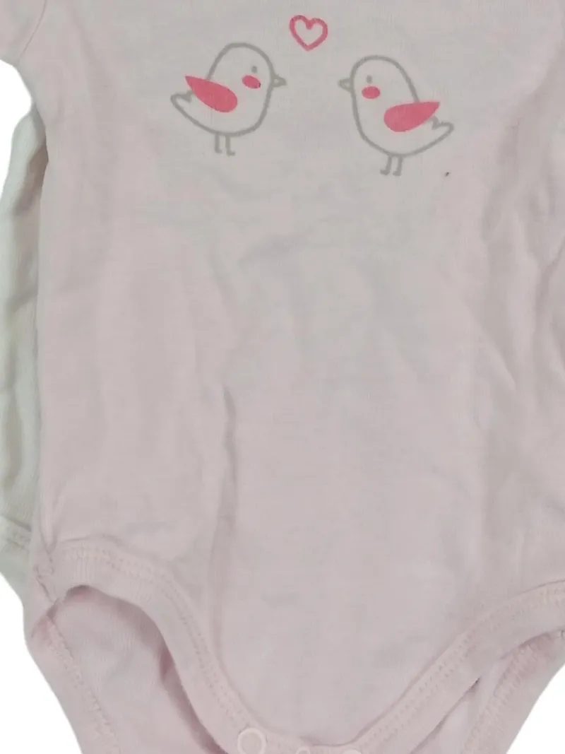 DIMO Baby Bodys 2er-Pack Mädchen Gr. 50/56 Pink Tiermotive Baumwolle 2