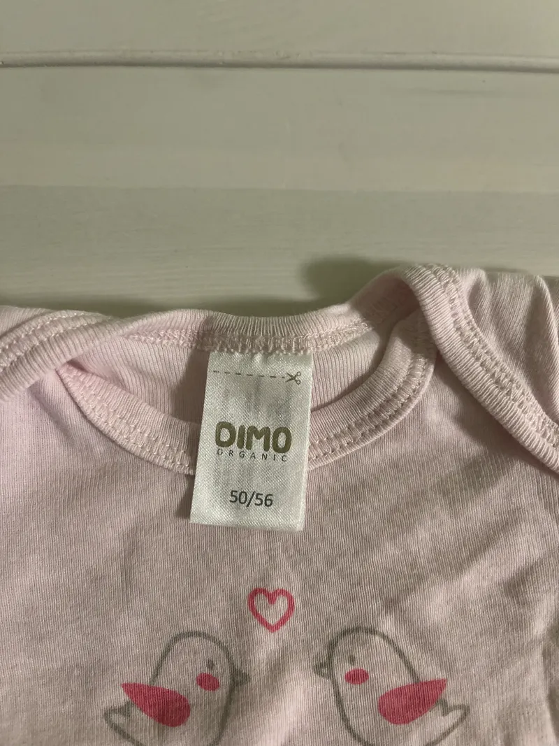DIMO Baby Bodys 2er-Pack Mädchen Gr. 50/56 Pink Tiermotive Baumwolle 4