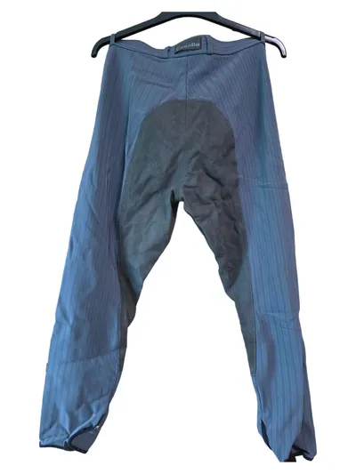 Cavallo Damen Reithose Gr. 44 Blau Gestreift Vollbesatz Sportlich