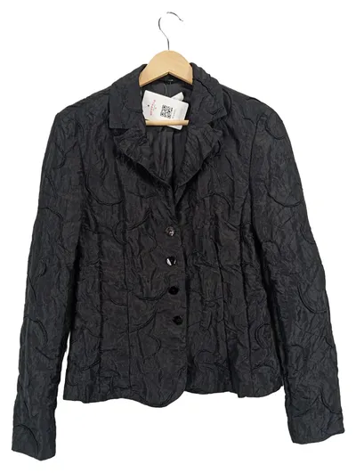 Dinomoda Damen Blazer Jacke Gr. 38/M Schwarz Elegant