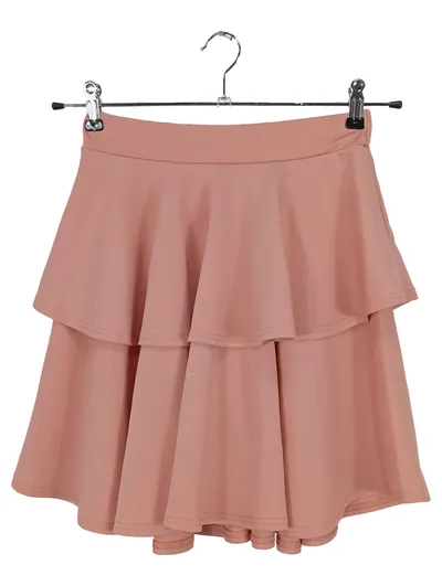 NLY One Damen Minirock Rosa Gr. 36/S Feminin Rüschen Rock