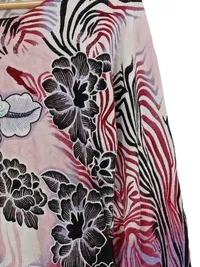 Art & Colour Damen Pullover Blumen Zebra Muster Pailletten Gr. M 40/42 3