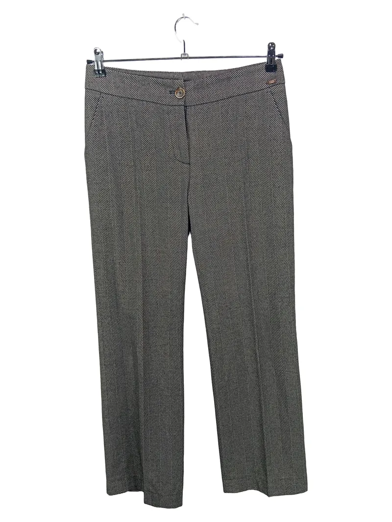 Cinque Damen Anzughose Gr. 38 Grau Business Fischgrätenmuster Elegant 1