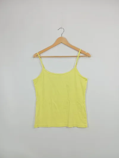 SOFT GREY Damen Top Basic Gelb Gr. 38/M Baumwolle