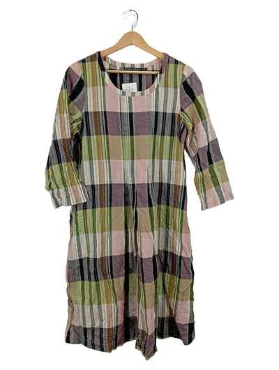 Gudrun Sjöden Damen Freizeitkleid Gr. 36/S kariert Mehrfarbig Casual