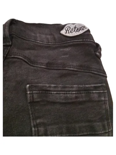 Retour Jeans Mom Jeans Kinder Gr. 116 Grau Skinny Nieten Stretch
