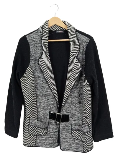 SAMOON Damen Blazer Gr. 42 Schwarz Modern Polyester